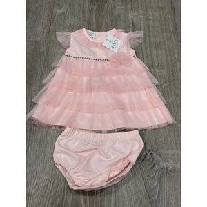 New Pink FAO Lacy Dress 6m 6 Month G1